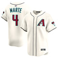 Johmsee A.Diamondbacks #4 Ketel Marte Player Cream Limited Stitched Jerseys