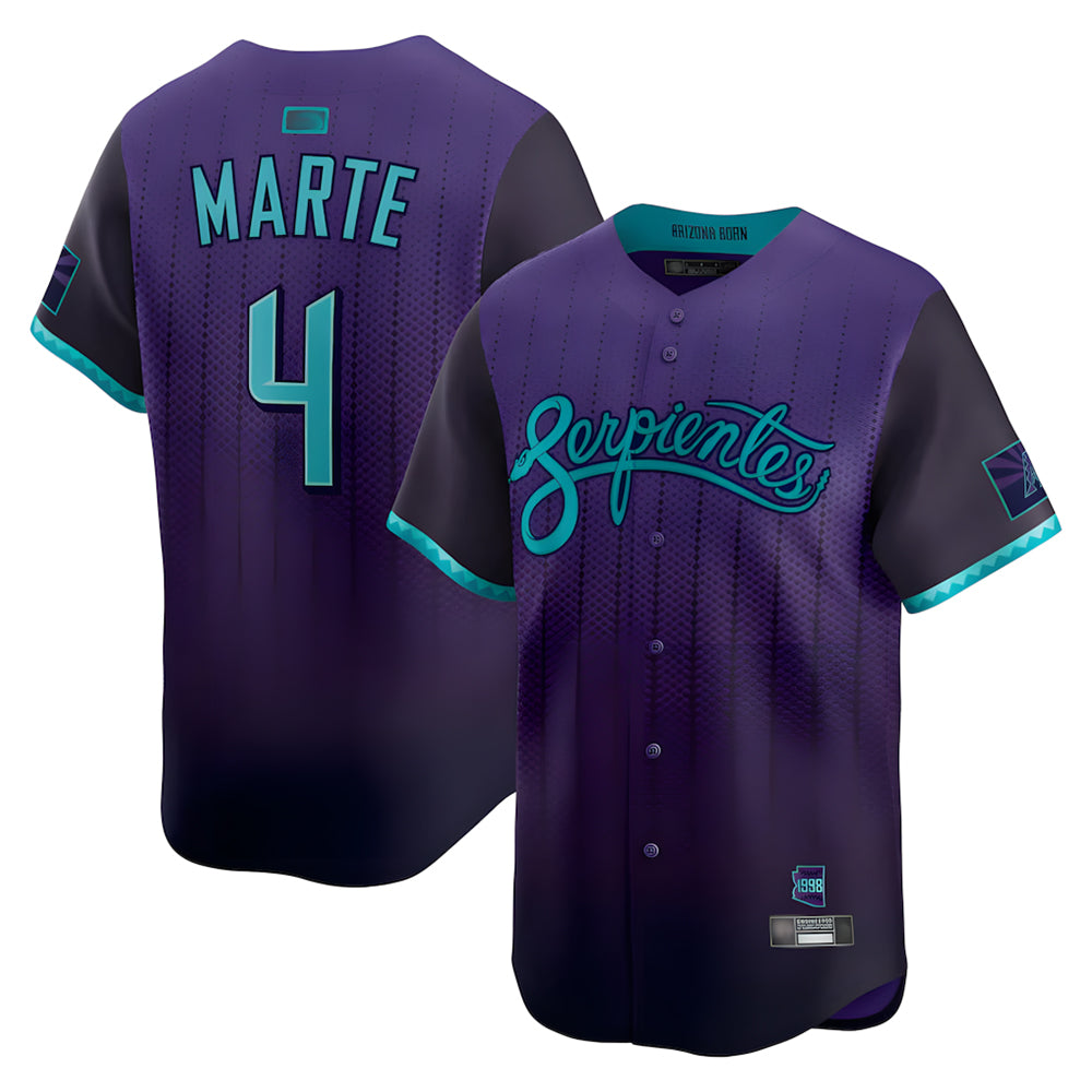 Johmsee A.Diamondbacks #4 Ketel Marte Player Purple City Connect Limited Stitched Jerseys
