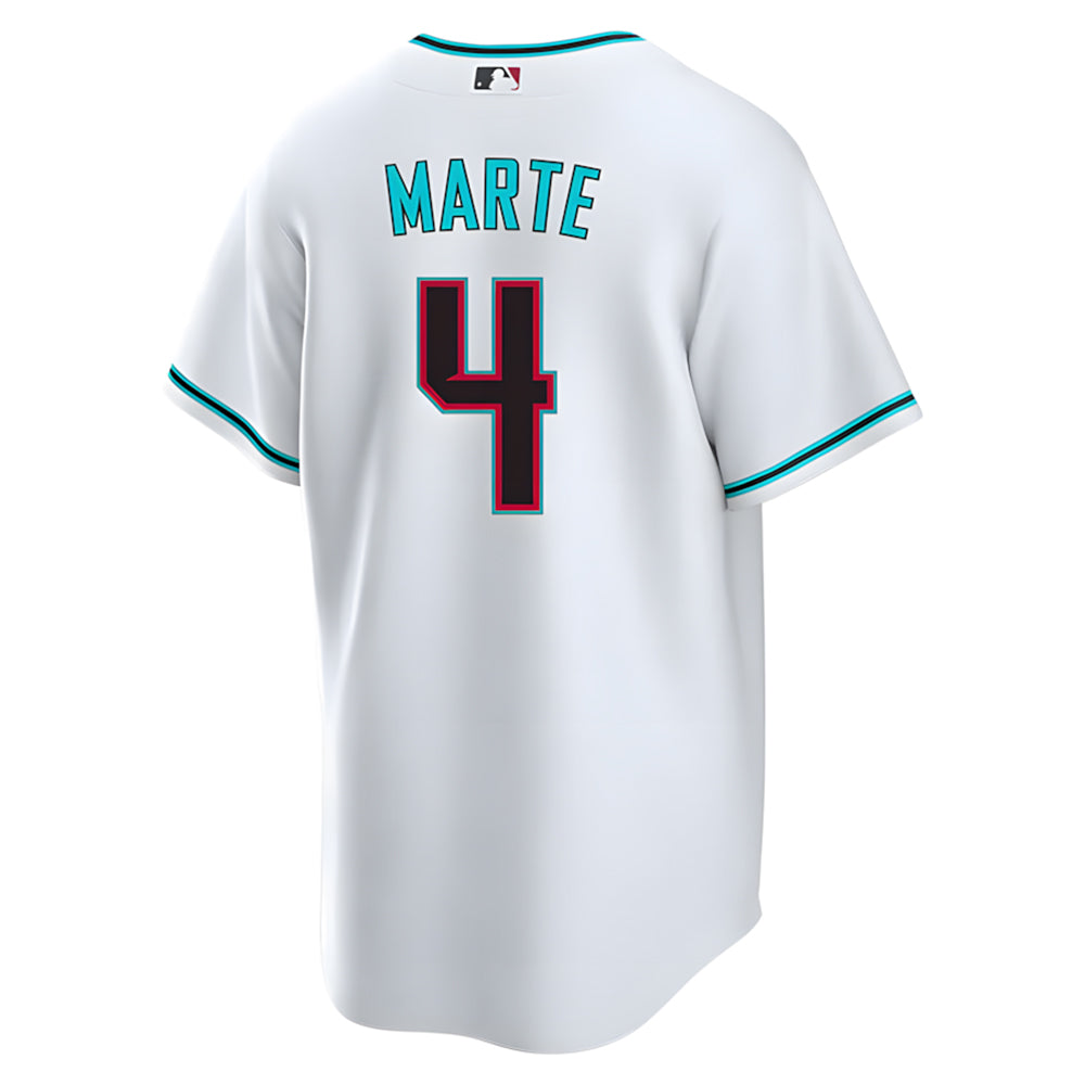 Johmsee A.Diamondbacks #4 Ketel Marte Player White Replica Alt Game Stitched Jerseys