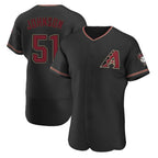 Johmsee A.Diamondbacks #51 Randy Johnson Player Black Authentic Alternate Stitched Jerseys