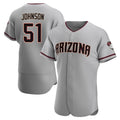Johmsee A.Diamondbacks #51 Randy Johnson Player Gray Authentic Road Stitched Jerseys