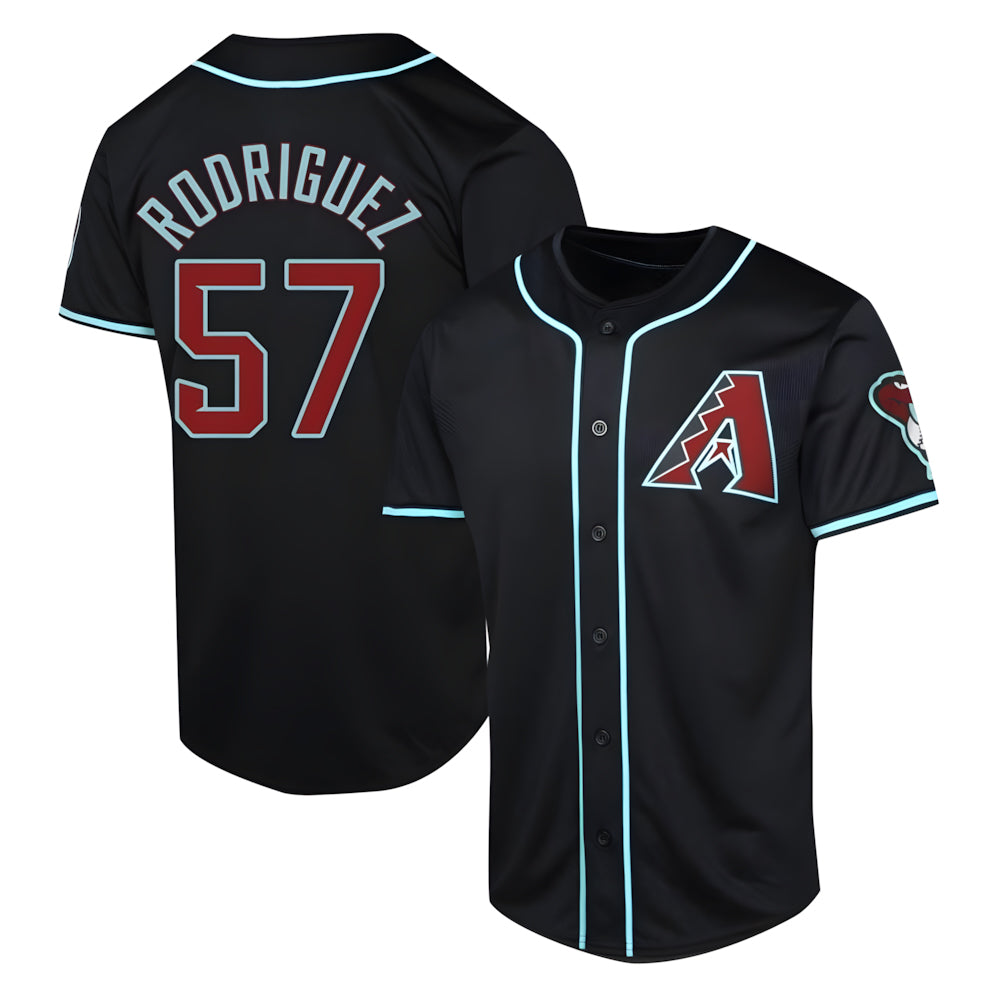 Johmsee A.Diamondbacks #57 Eduardo Rodriguez Player Black Limited Alternate Stitched Jersey