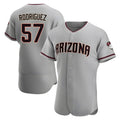 Johmsee A.Diamondbacks #57 Eduardo Rodriguez Player Gray Road Stitched Jersey