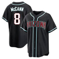 Johmsee A.Diamondbacks #8 James McCann Player Black Replica Fashion Out Stitched Jersey