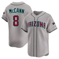 Johmsee A.Diamondbacks #8 James McCann Player Gray Limited Alternate Stitched Jersey