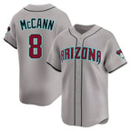 Johmsee A.Diamondbacks #8 James McCann Player Gray Limited Alternate Stitched Jersey