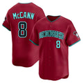 Johmsee A.Diamondbacks #8 James McCann Player Red Limited Alternate Stitched Jersey