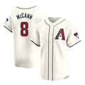 Johmsee A.Diamondbacks #8 James McCann Player White Red Limited Home Stitched Jersey