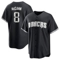 Johmsee A.Diamondbacks #8 James McCann Player White Replica Black 2026 World Series Stitched Jersey