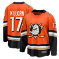 Johmsee A.Ducks #17 Alex Killorn Orange Home Breakaway Jerseys
