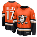 Johmsee A.Ducks #17 Alex Killorn Orange Home Breakaway Jerseys