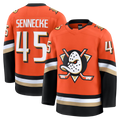 Johmsee A.Ducks #45 Beckett Sennecke Orange Home Premium Jerseys