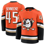 Johmsee A.Ducks #45 Beckett Sennecke Orange Home Premium Jerseys