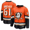 Johmsee A.Ducks #61 Cutter Gauthier Orange Home Breakaway Jerseys