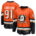 Johmsee A.Ducks #91 Leo Carlsson Orange Home Breakaway Jerseys