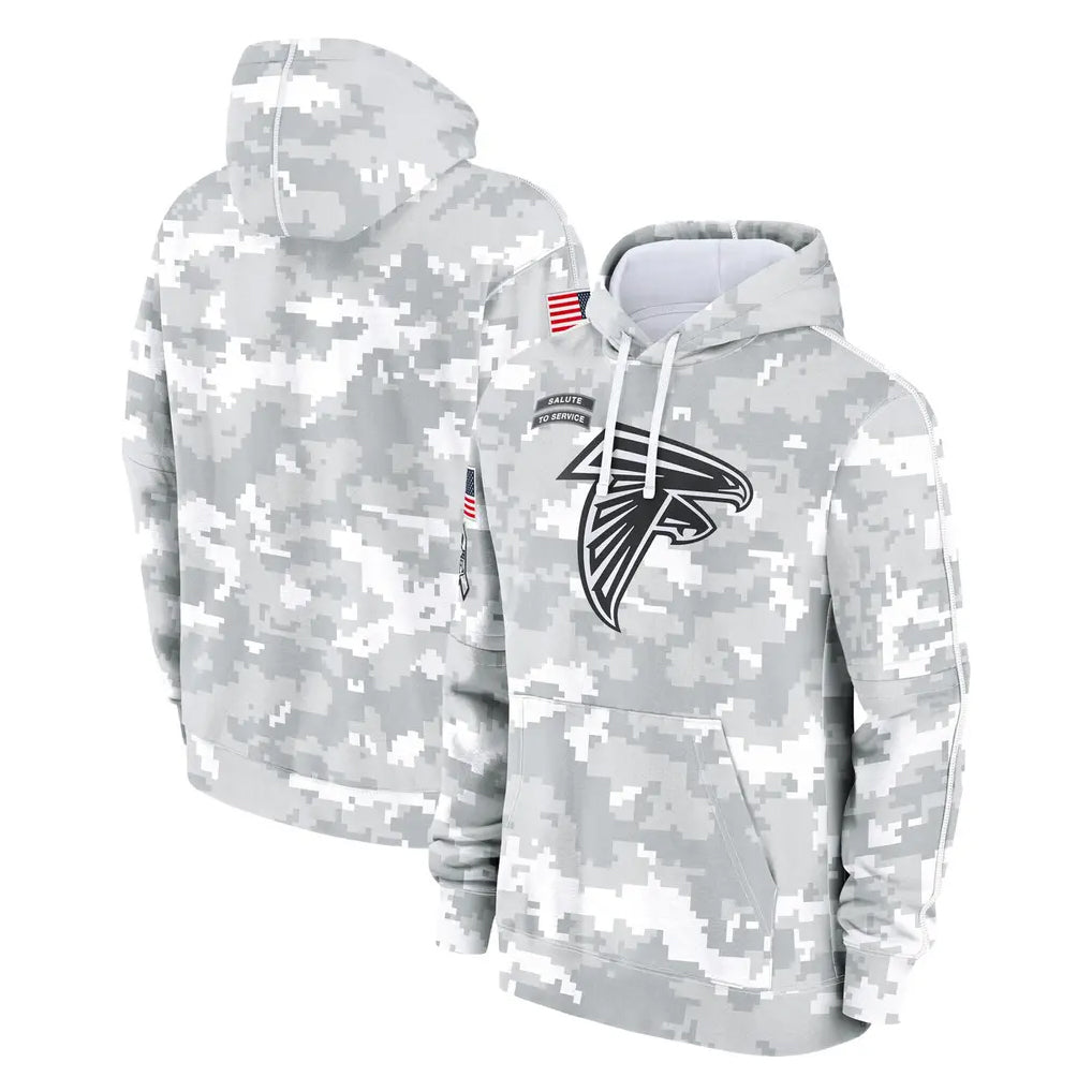 Johmsee A.Falcons Arctic Camo Salute to Service Limited Hoodie Blank Player Stitched Jerseys