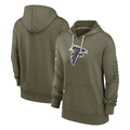 Johmsee A.Falcons Olive 2025 Salute to Service Pullover Hoodie Blank Player Stitched Jerseys