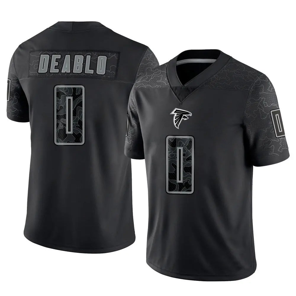 Johmsee A.Falcons #0 Divine Deablo Player Black RFLCTV Limited Game Stitched Jerseys