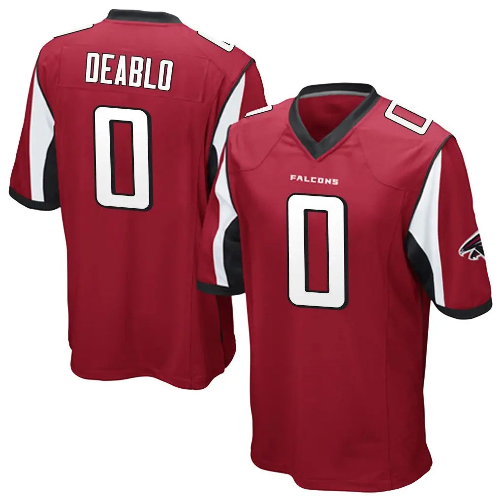 Johmsee A.Falcons #0 Divine Deablo Player Red Color Vapor Home Game Stitched Jerseys