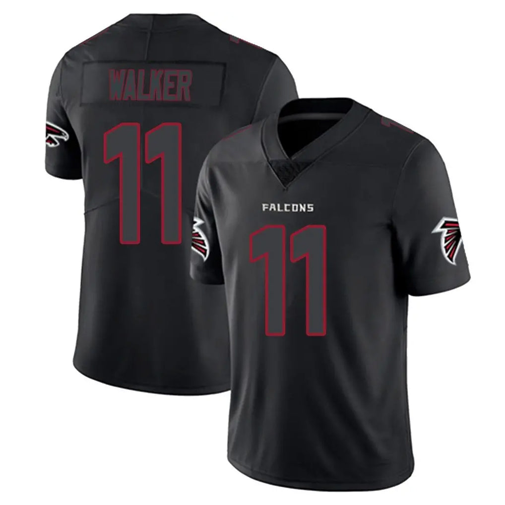 Johmsee A.Falcons #11 Jalon Walker Player Black Impact Limited Game Stitched Jerseys
