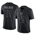 Johmsee A.Falcons #11 Jalon Walker Player Black RFLCTV Limited Stitched Jerseys