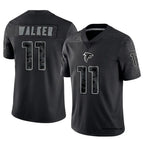 Johmsee A.Falcons #11 Jalon Walker Player Black RFLCTV Limited Stitched Jerseys