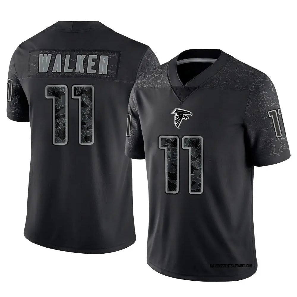 Johmsee A.Falcons #11 Jalon Walker Player Black RFLCTV Limited Stitched Jerseys
