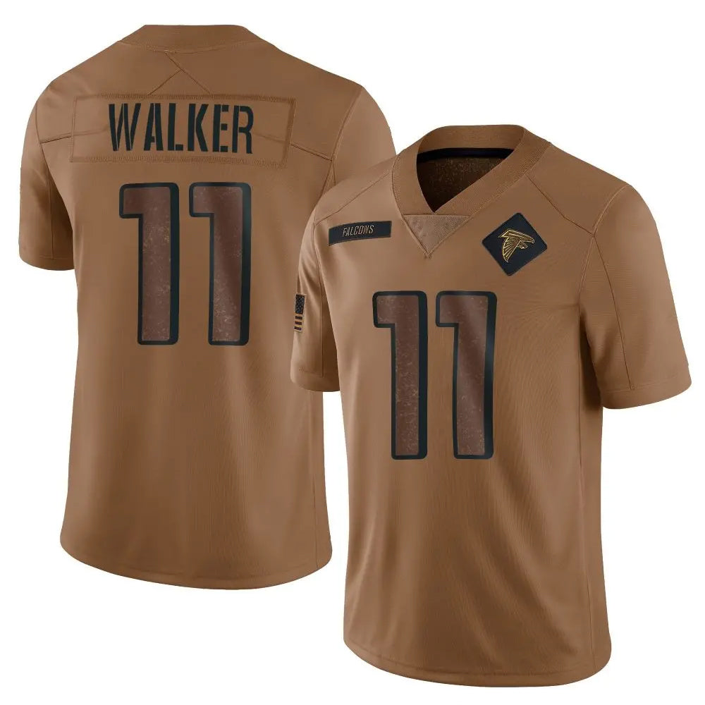 Johmsee A.Falcons #11 Jalon Walker Player Brown Salute To Service Limited Stitched Jerseys