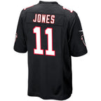 Johmsee A.Falcons #11 Julio Jones Player Black Replica Game Stitched Jerseys