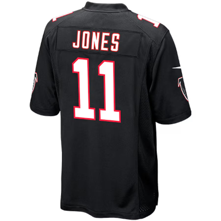 Johmsee A.Falcons #11 Julio Jones Player Black Replica Game Stitched Jerseys