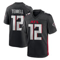 Johmsee A.Falcons #12 Avieon Terrell Player Black Home Game Stitched Jerseys