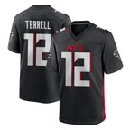 Johmsee A.Falcons #12 Avieon Terrell Player Black Home Game Stitched Jerseys