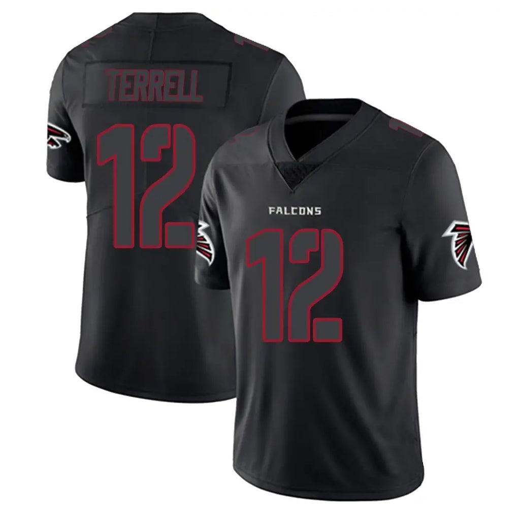 Johmsee A.Falcons #12 Avieon Terrell Player Black Impact Limited Game Stitched Jerseys
