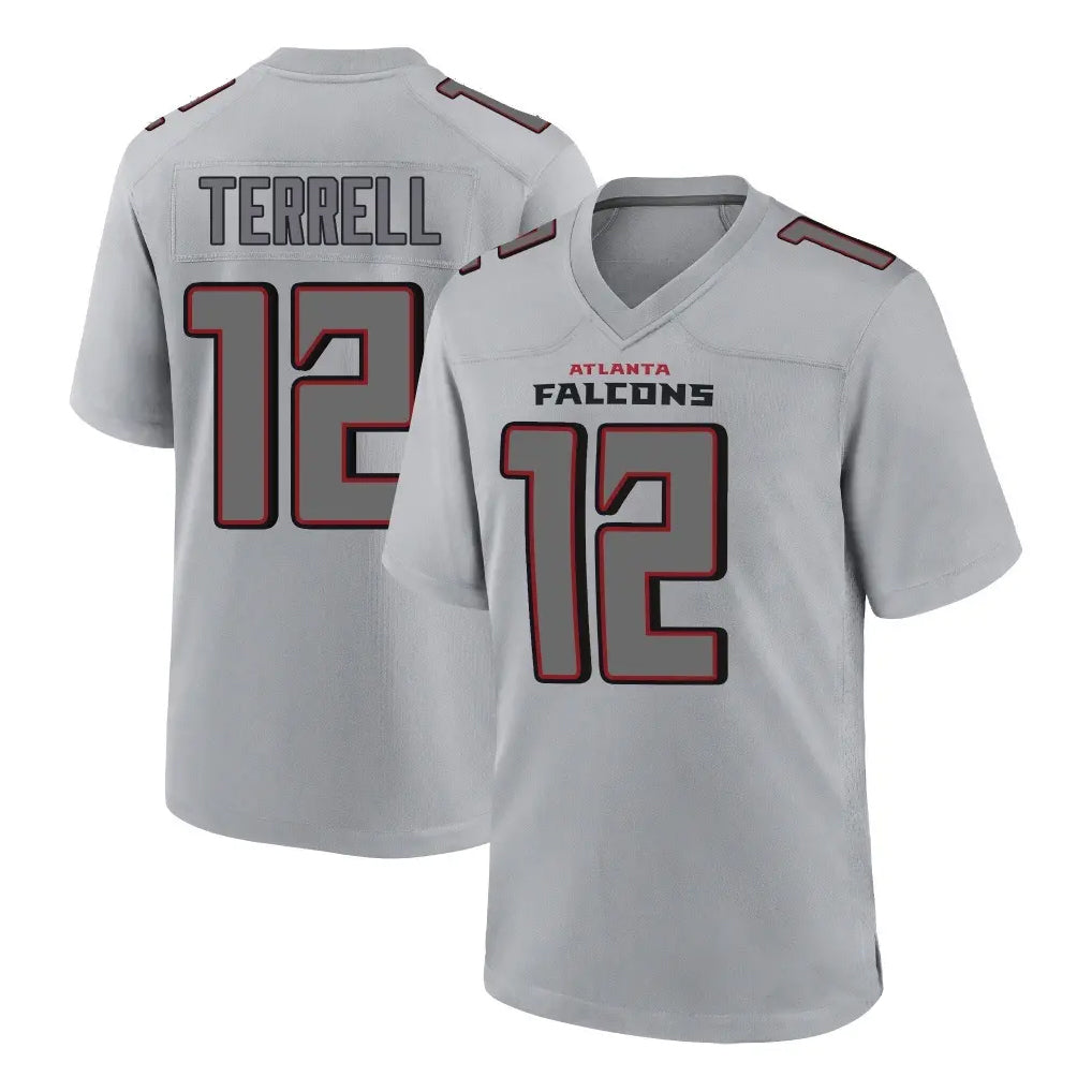 Johmsee A.Falcons #12 Avieon Terrell Player Gray Fashion Home Game Stitched Jerseys