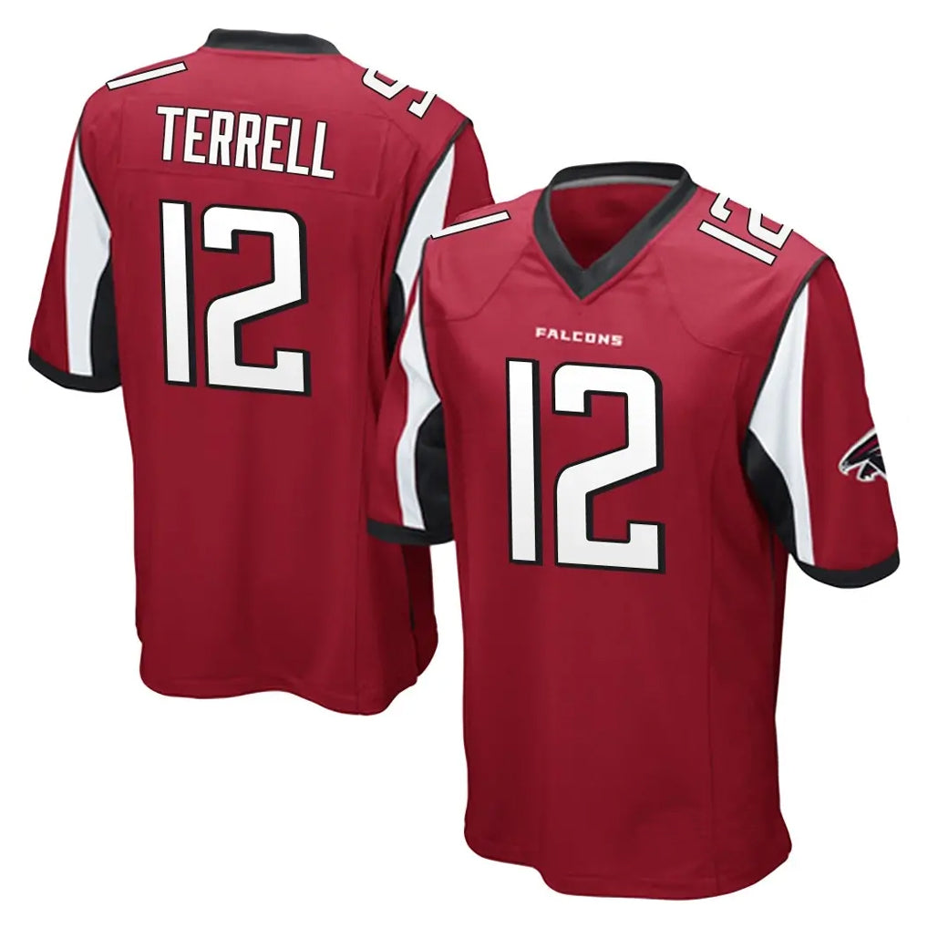 Johmsee A.Falcons #12 Avieon Terrell Player Red Color Vapor Home Game Stitched Jerseys
