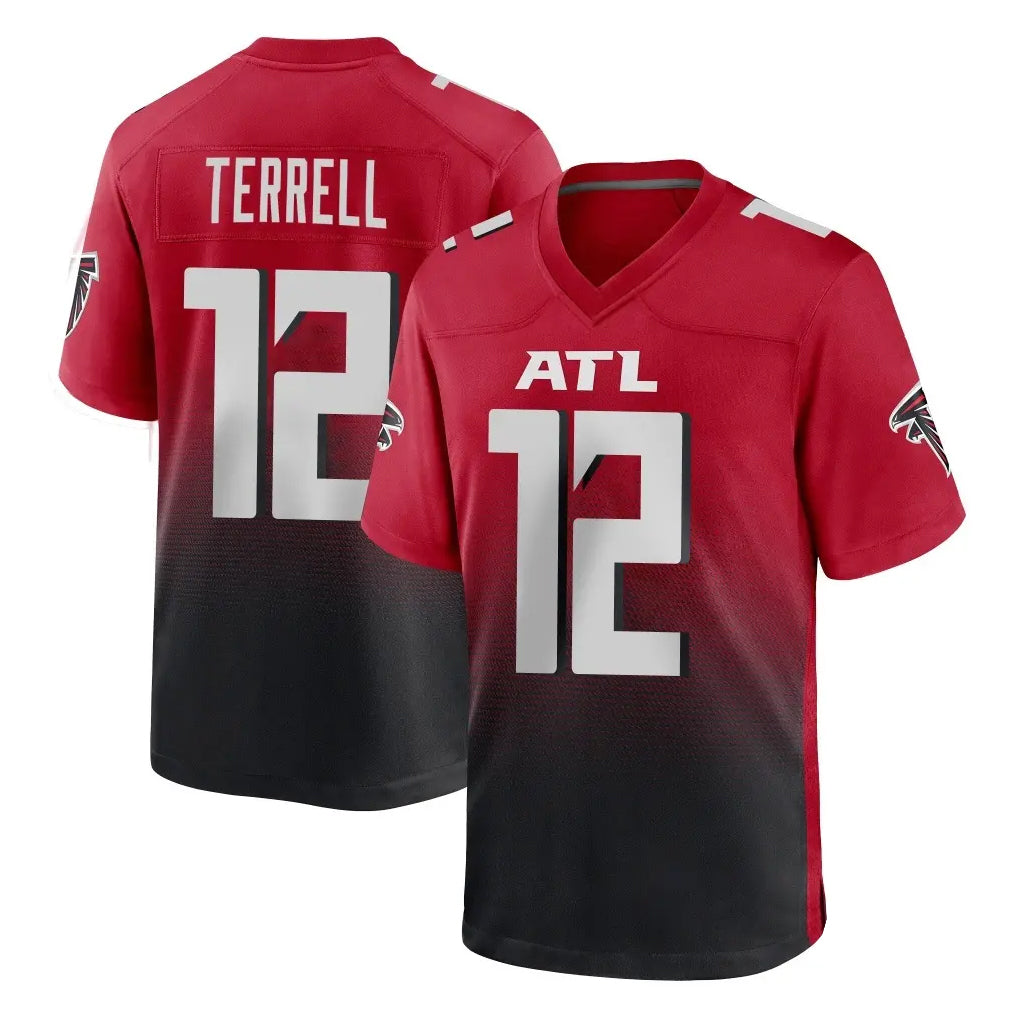 Johmsee A.Falcons #12 Avieon Terrell Player Red Home Game Stitched Jerseys