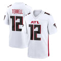 Johmsee A.Falcons #12 Avieon Terrell Player White Home Game Stitched Jerseys