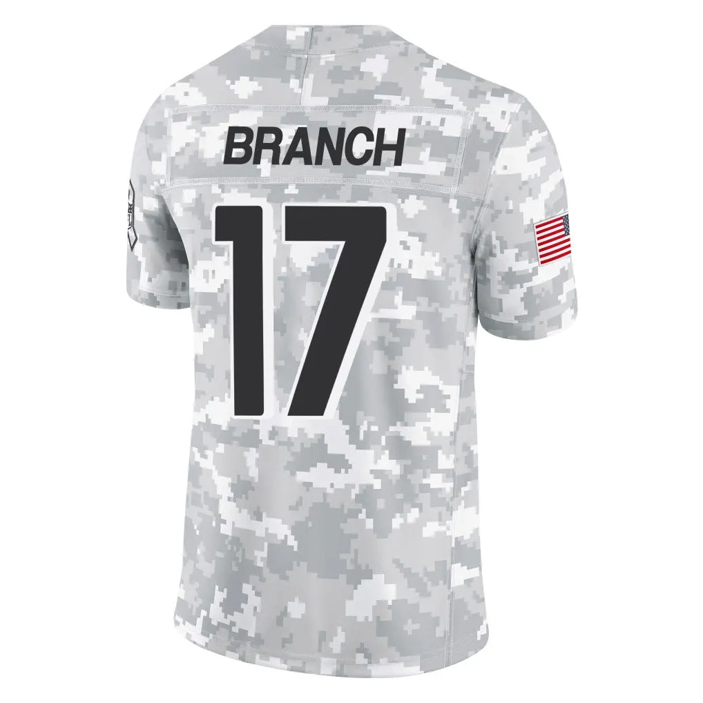 Johmsee A.Falcons #17 Zachariah Branch Player Arctic Camo Salute to Service Limited Stitched Jerseys