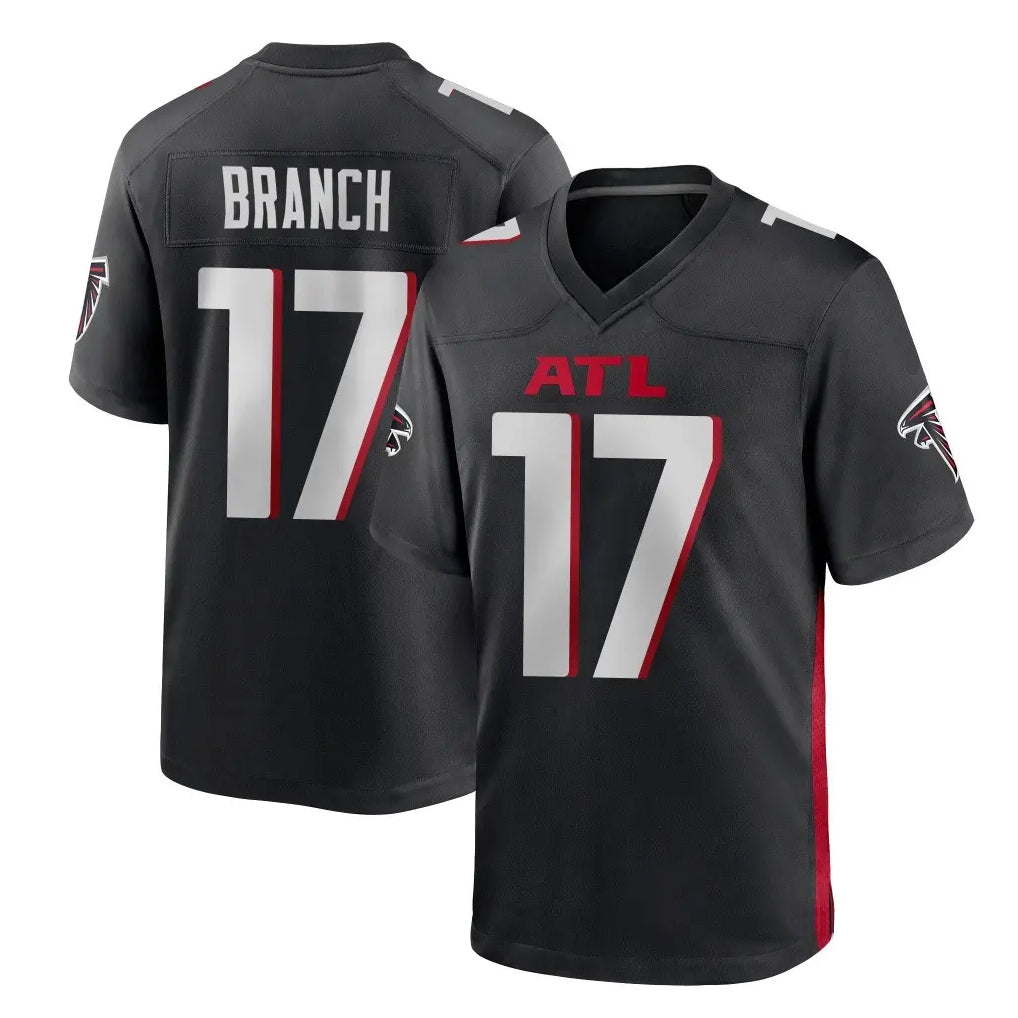 Johmsee A.Falcons #17 Zachariah Branch Player Black Home Game Stitched Jerseys