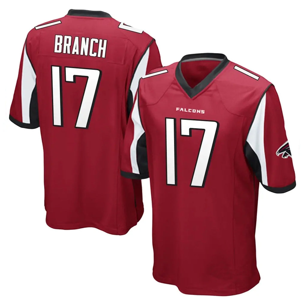 Johmsee A.Falcons #17 Zachariah Branch Player Red Color Vapor Home Game Stitched Jerseys
