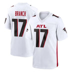 Johmsee A.Falcons #17 Zachariah Branch Player White Home Game Stitched Jerseys