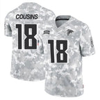 Johmsee A.Falcons #18 Kirk Cousins Player Arctic Camo Salute to Service Limited Stitched Jerseys