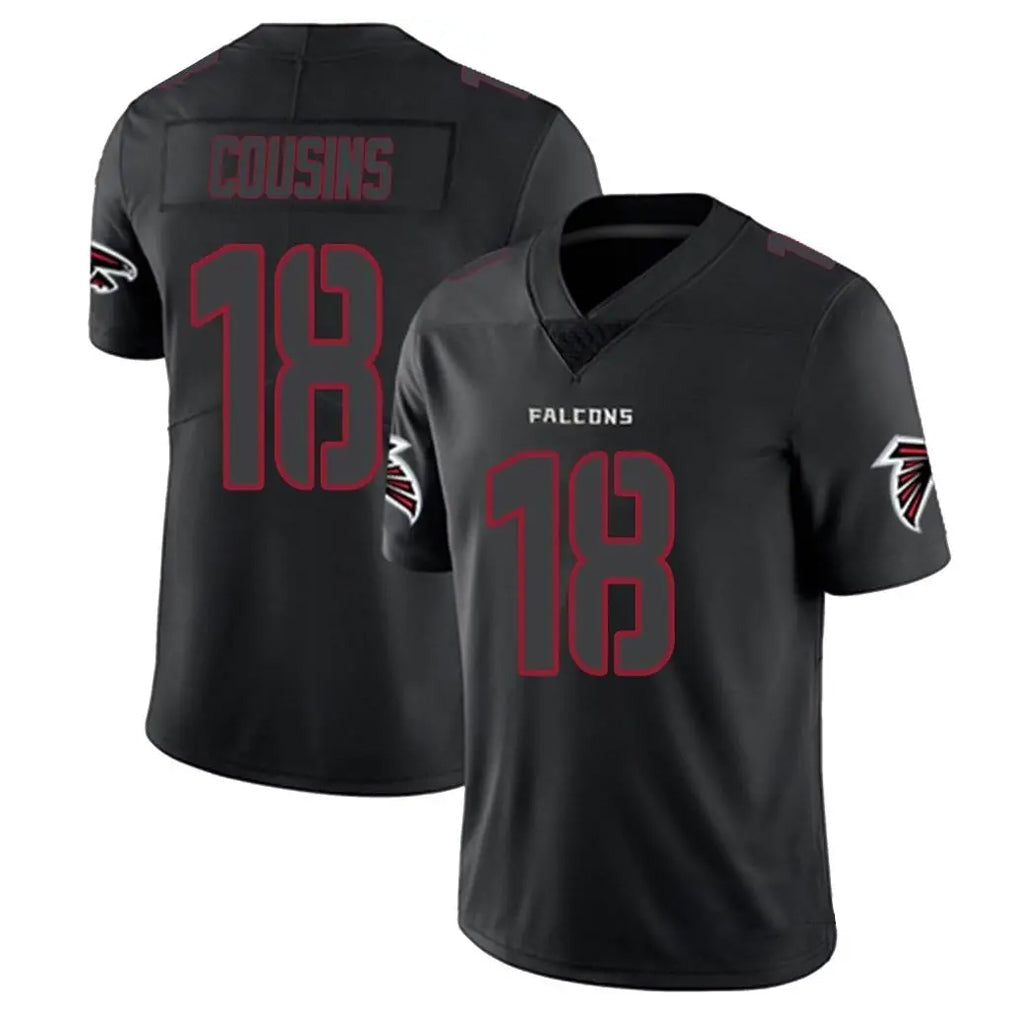 Johmsee A.Falcons #18 Kirk Cousins Player Black Impact Limited Game Stitched Jerseys