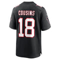 Johmsee A.Falcons #18 Kirk Cousins Player Black Limited Home Game Stitched Jerseys
