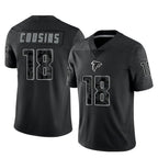 Johmsee A.Falcons #18 Kirk Cousins Player Black RFLCTV Limited Stitched Jerseys