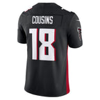 Johmsee A.Falcons #18 Kirk Cousins Player Black Vapor F.U.S.E. Limited Stitched Jerseys