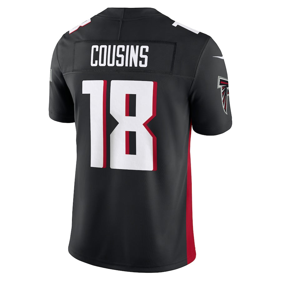 Johmsee A.Falcons #18 Kirk Cousins Player Black Vapor F.U.S.E. Limited Stitched Jerseys