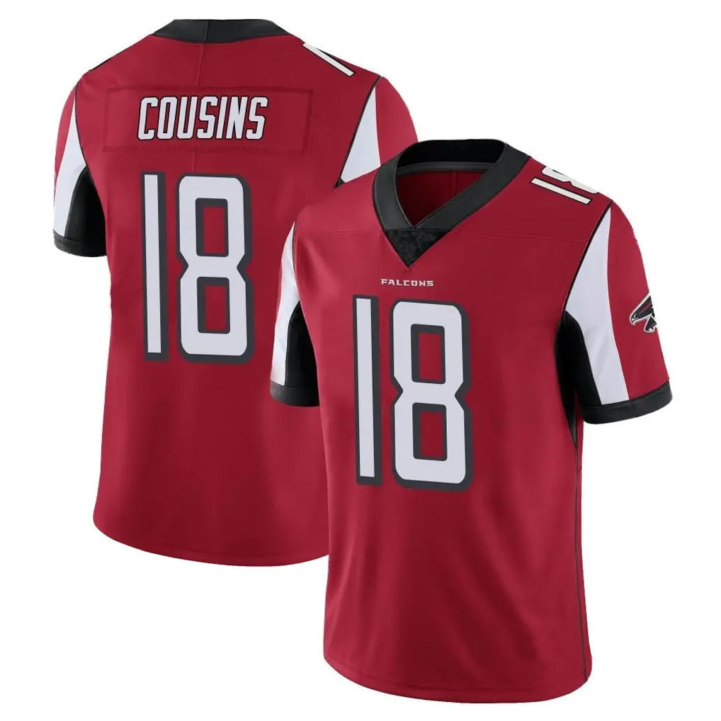 Johmsee A.Falcons #18 Kirk Cousins Player Red Color Vapor Untouchable Limited Home Game Stitched Jerseys
