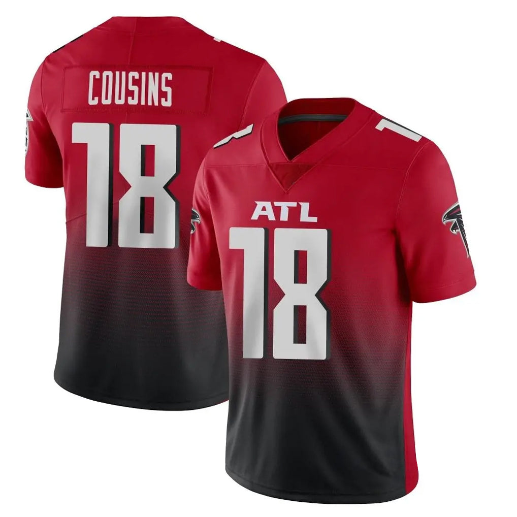 Johmsee A.Falcons #18 Kirk Cousins Player Red Vapor Untouchable Limited Home Game Stitched Jerseys
