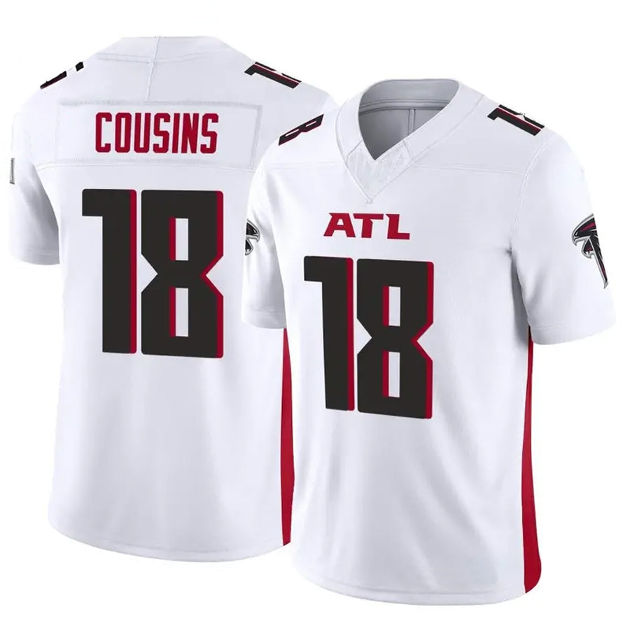 Johmsee A.Falcons #18 Kirk Cousins Player Vapor F.U.S.E. Limited Whtie Stitched Jerseys